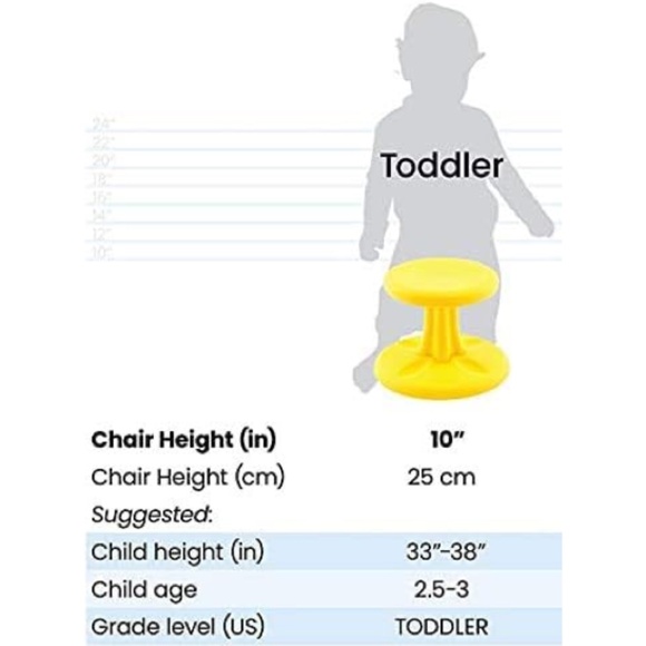 Wobble Stool by Kore Design LLC Gray 10” Toddler ADD/ADHD Classroom Chair - Picture 2 of 6